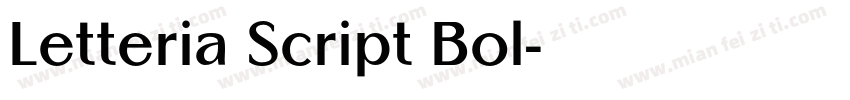 Letteria Script Bol字体转换